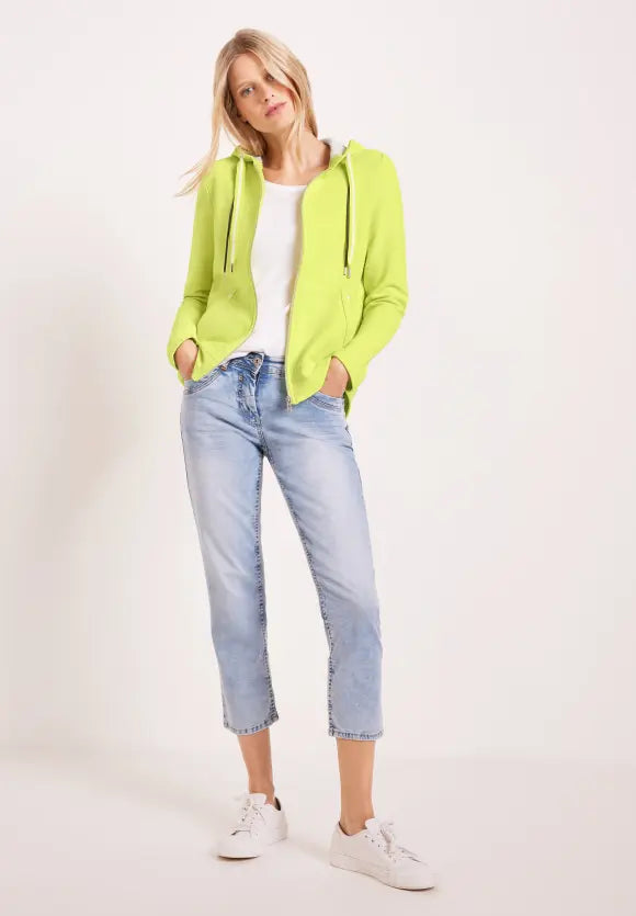 319398- Limelight Yellow Zip Jacket - Cecil