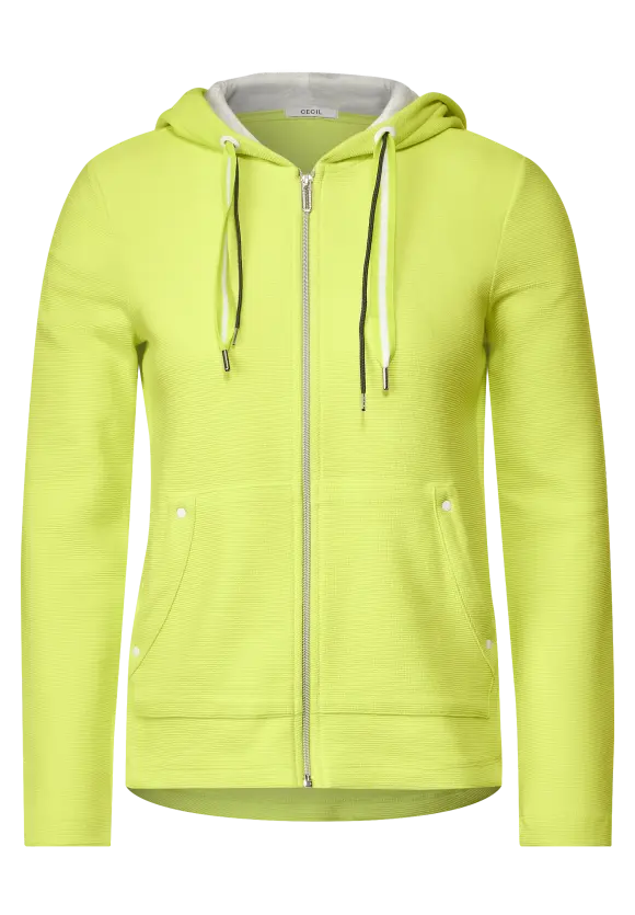 319398- Limelight Yellow Zip Jacket - Cecil