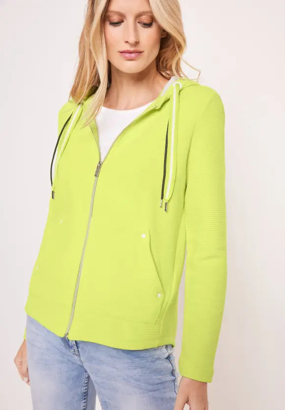 319398- Limelight Yellow Zip Jacket - Cecil