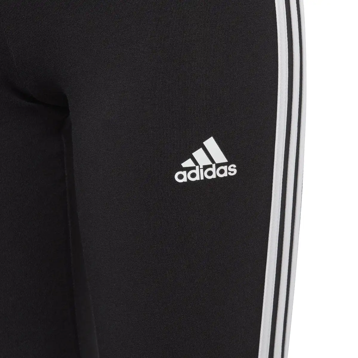 ADIDAS JUNIOR ESSENTIALS 3-STRIPES COTTON BLACK TIGHTS