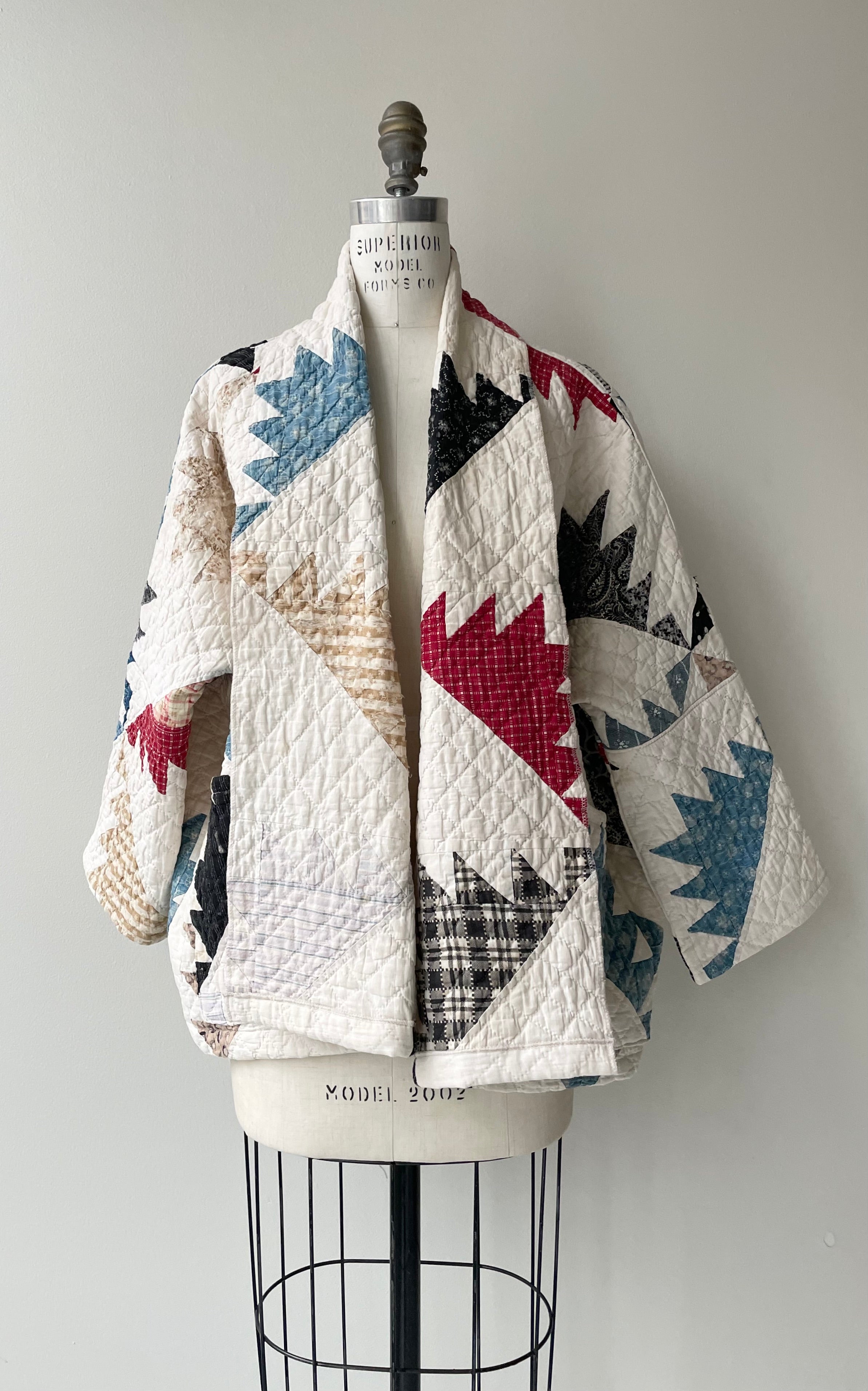 Antique Sawtooth Handmade Quilt Coat