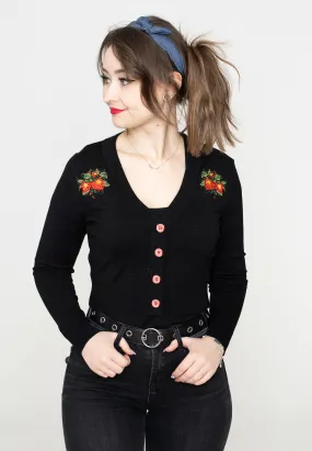 Banned Apparel - Strawberry Fields Black - Cardigan