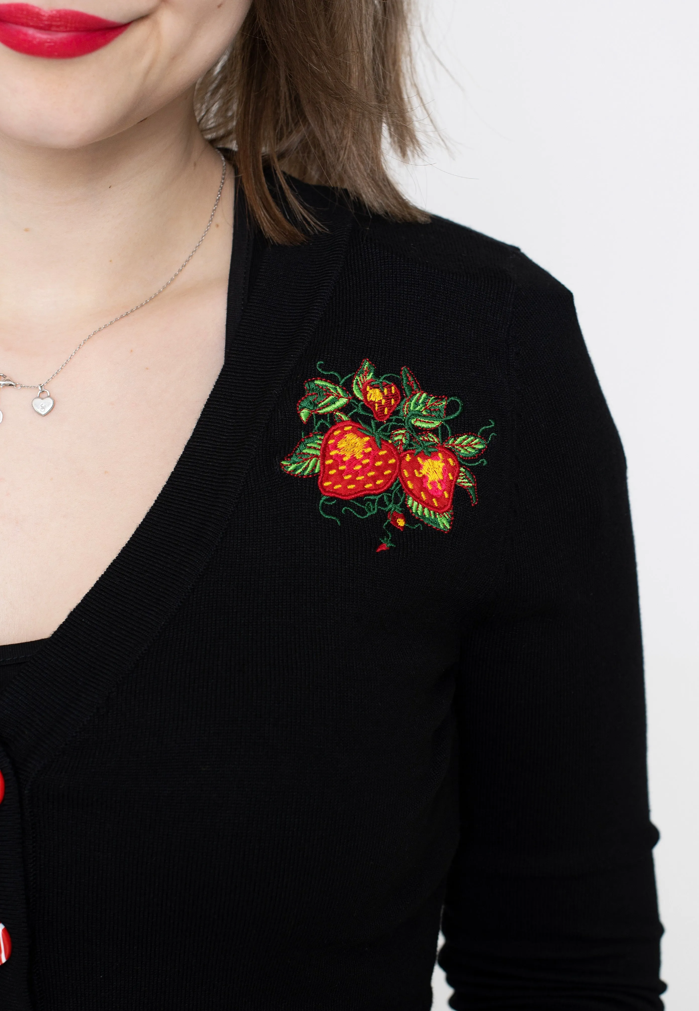 Banned Apparel - Strawberry Fields Black - Cardigan