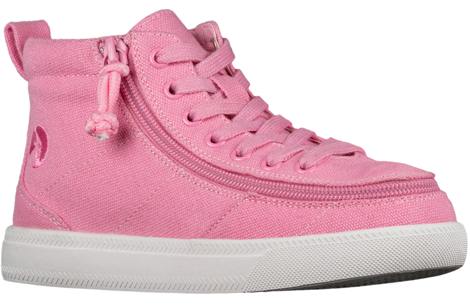 Billy Girls Youth Hightop Zip Up Sneakers- Pink