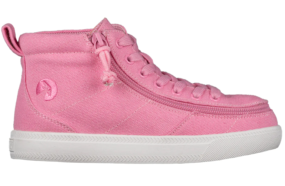 Billy Girls Youth Hightop Zip Up Sneakers- Pink