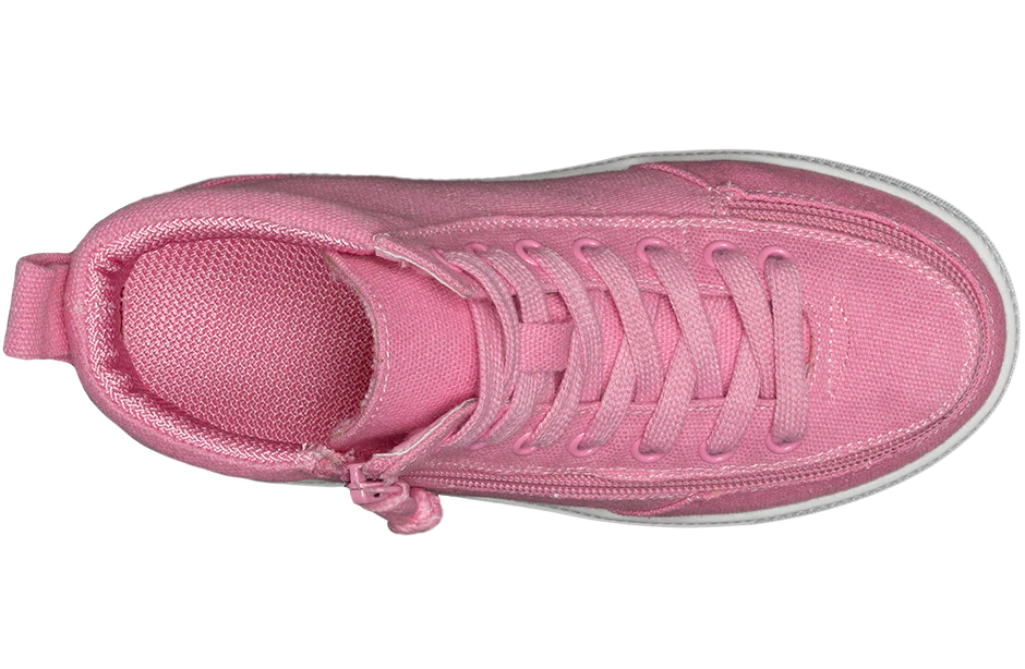 Billy Girls Youth Hightop Zip Up Sneakers- Pink