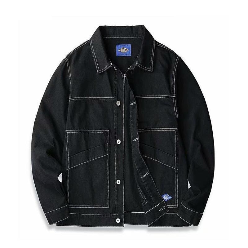 Black Streetwear Jean Jackets