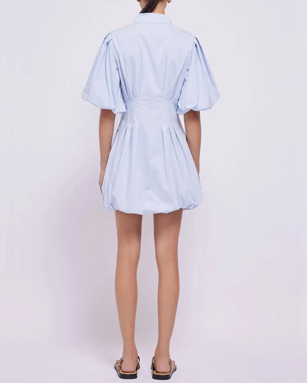 Blue Haze Cleo Balloon Pintuck Mini Dress