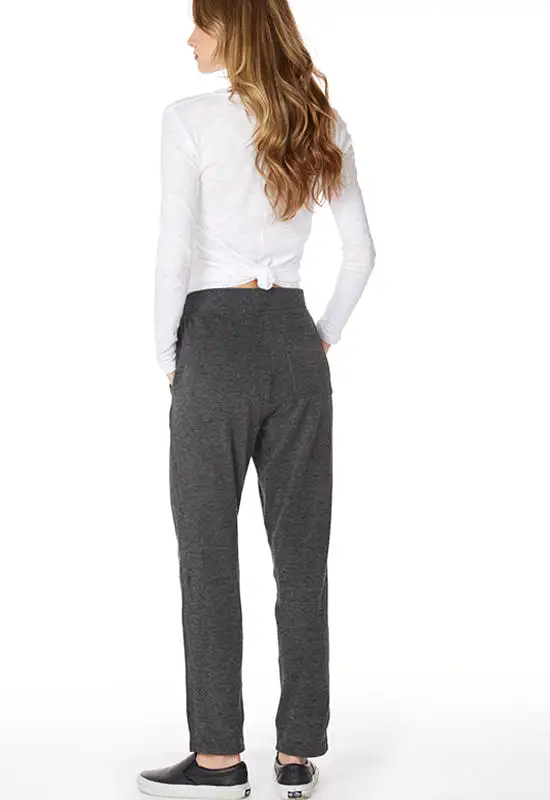 Bobi - Cozy Knit Trouser Pant Black