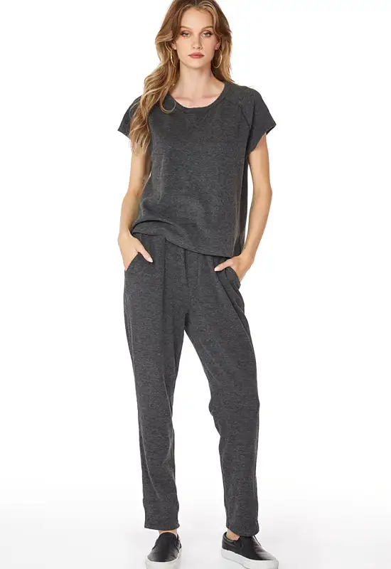 Bobi - Cozy Knit Trouser Pant Black