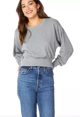 Bobi - Long Sleeve Crewneck Sweatshirt Muted Grey