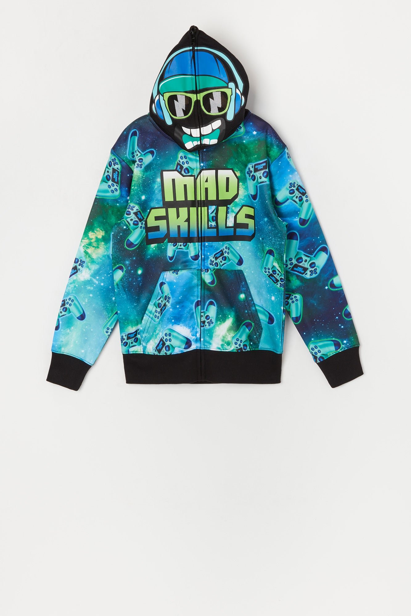 Boys Mad Skills Print Full Zip Hoodie