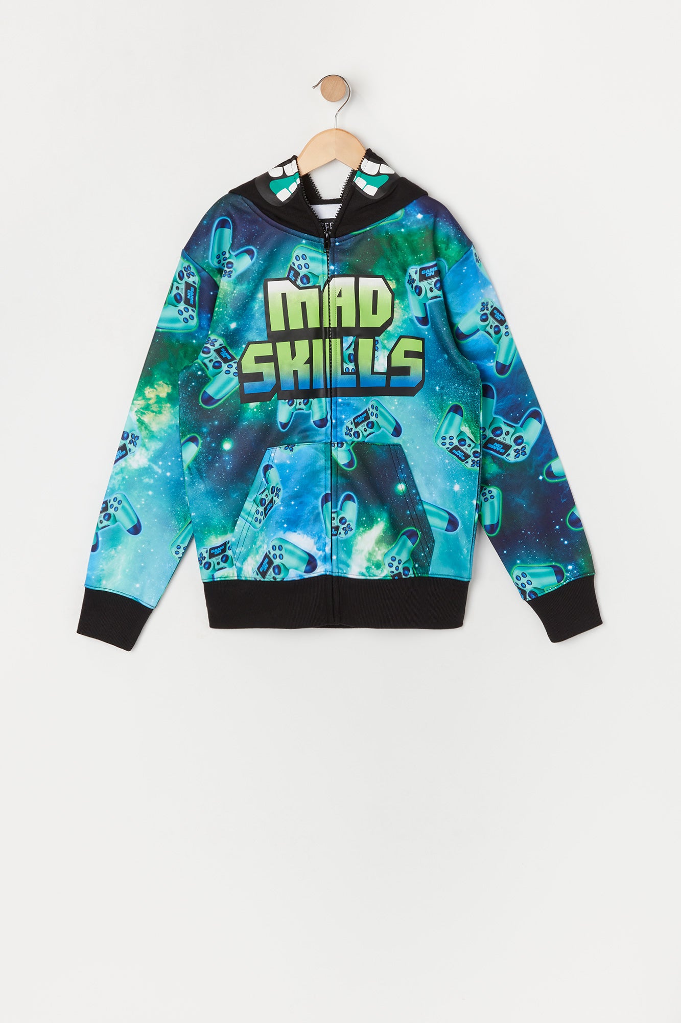 Boys Mad Skills Print Full Zip Hoodie