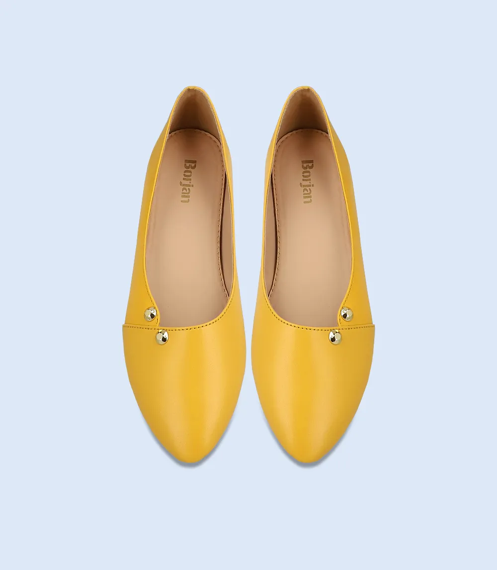 BW8311-MUSTARD-Women Casual Pumps