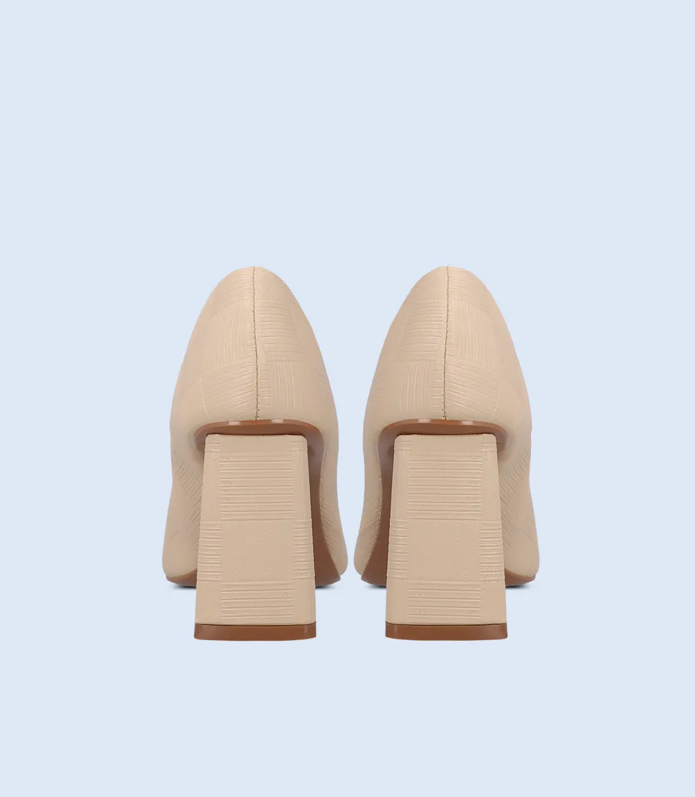 BW8615-BEIGE-Women Casual Court Shoes