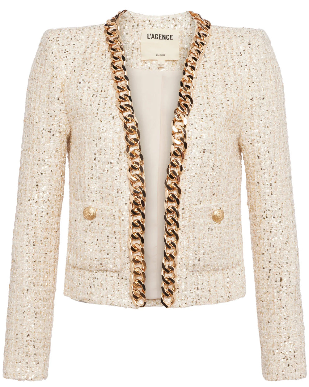 Champagne And Gold Chain Greta Jacket