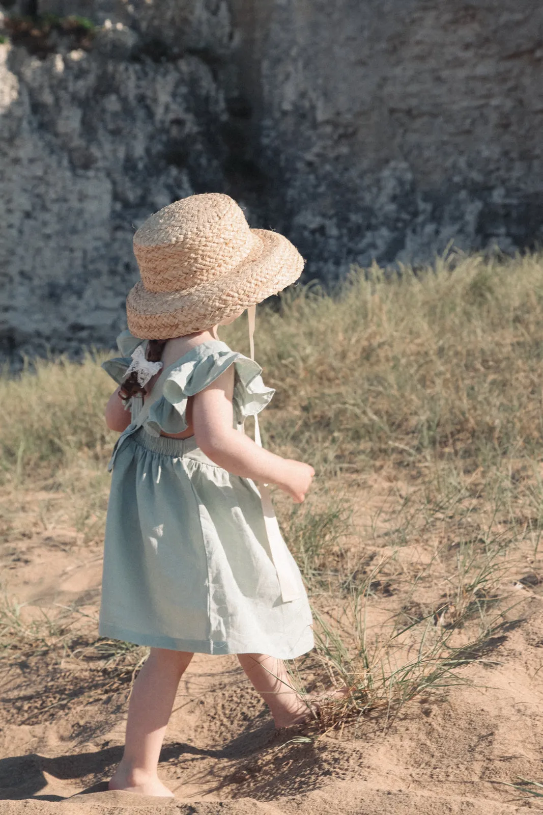 Childrens Raffia Tie Hat