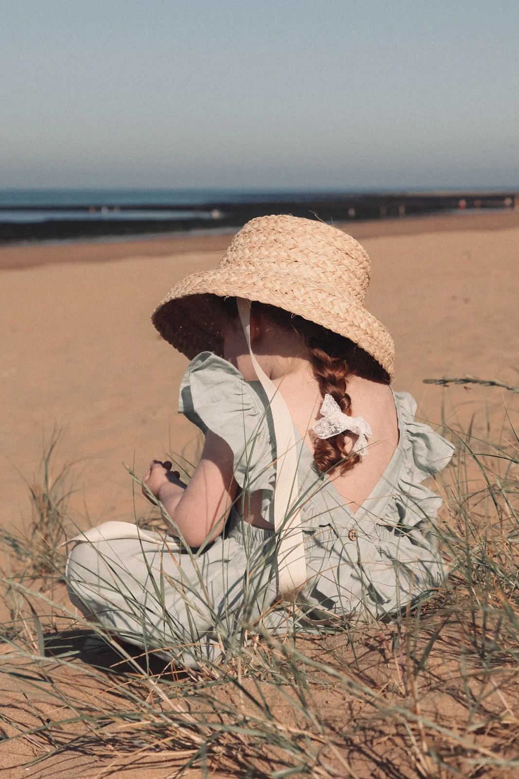 Childrens Raffia Tie Hat