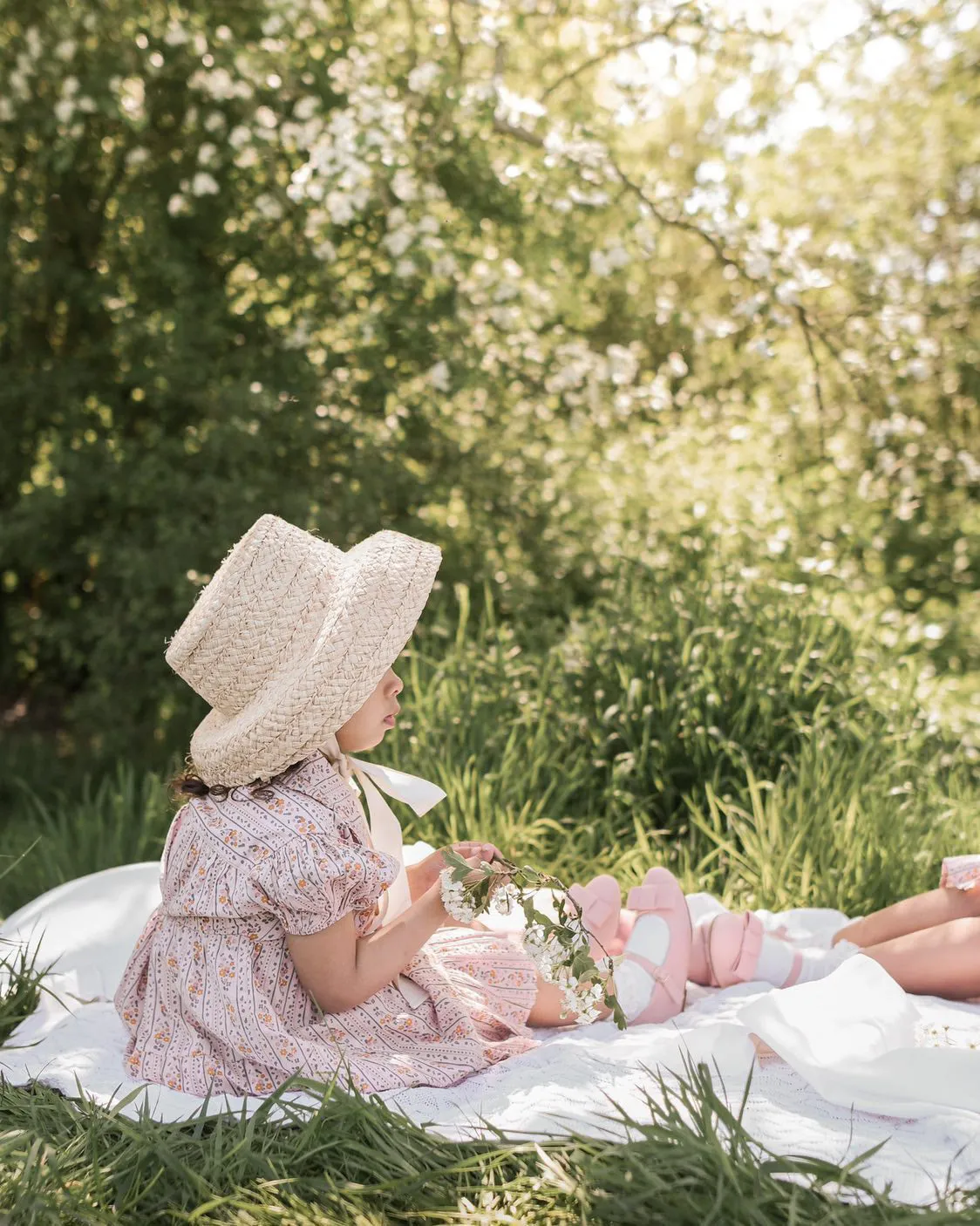 Childrens Raffia Tie Hat