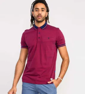 D555 Mens Fine Stripe Polo Shirt With Chest Pocket (WIGBOROUGH)