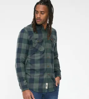 D555 Mens Long Sleeve Check Overshirt With Two Patch Pockets (GARFIELD)