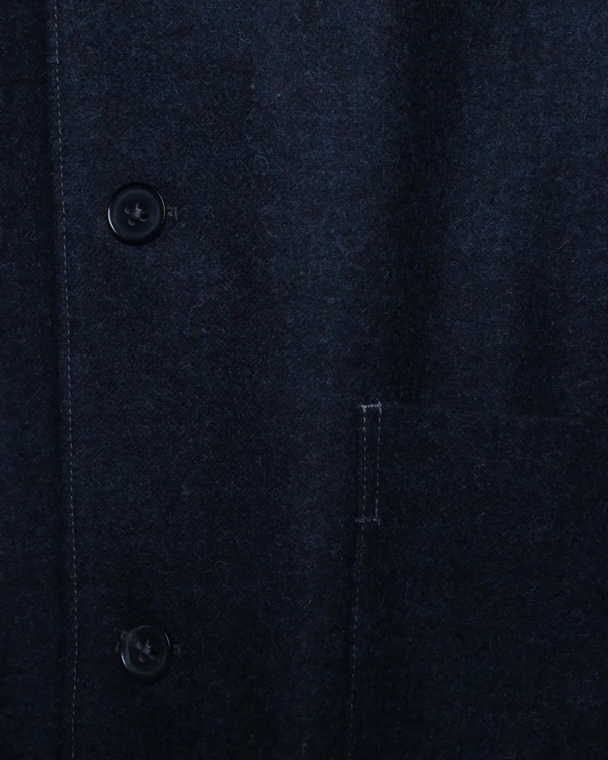 Dark Grey Wool Blend Chore Jacket