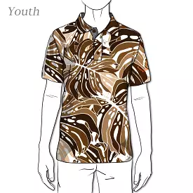 Earth Monstera 2.0 - OGA Youth Polo - Earth Tones