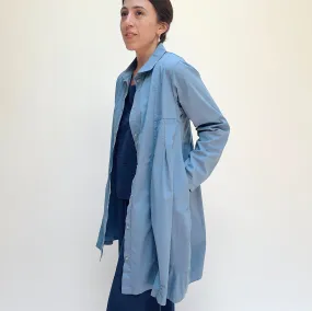 Eleven Stitch | Darted Coat in Powder Blue