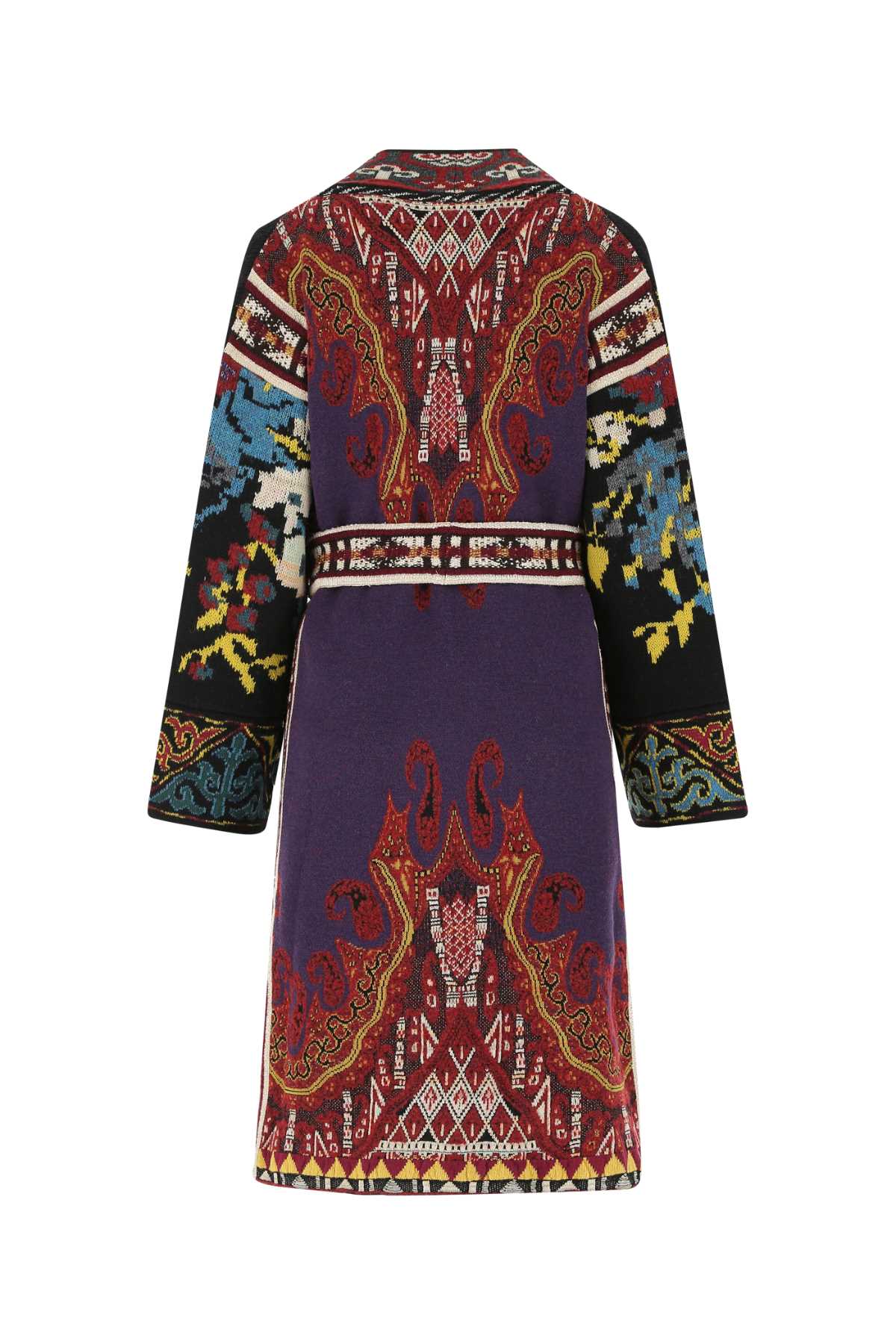 Etro Abstract Jacquard Belted Coat