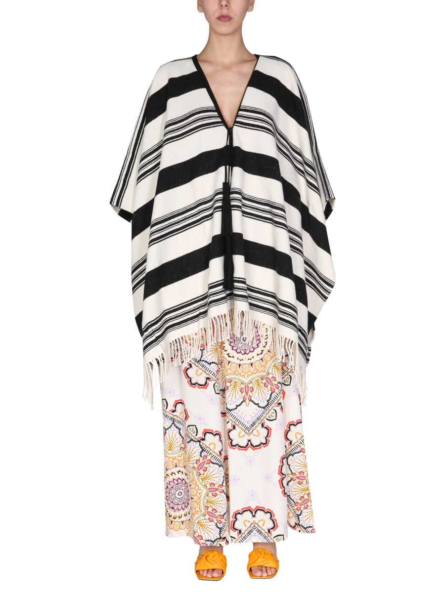 Etro V-Neck Striped Cape