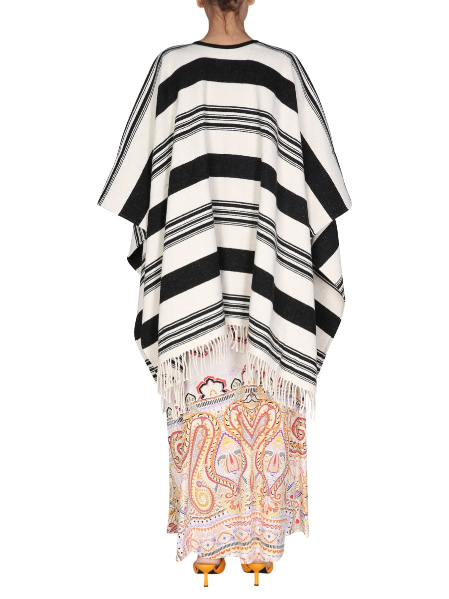 Etro V-Neck Striped Cape