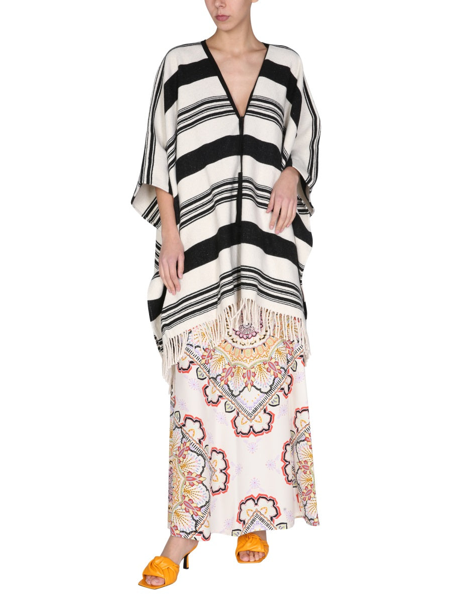 Etro V-Neck Striped Cape