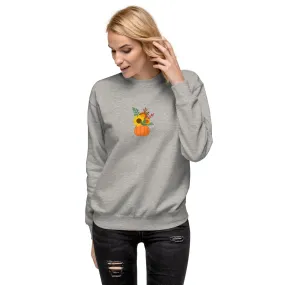 Fall Pumpkins and Flowers Unisex Premium Sweatshirt