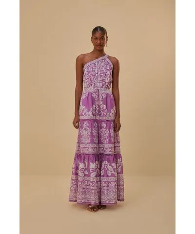 FarmRio Lilac Sweet Garden Maxi Dress