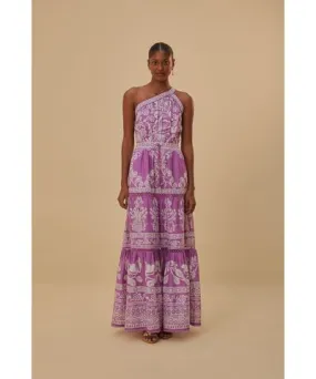 FarmRio Lilac Sweet Garden Maxi Dress