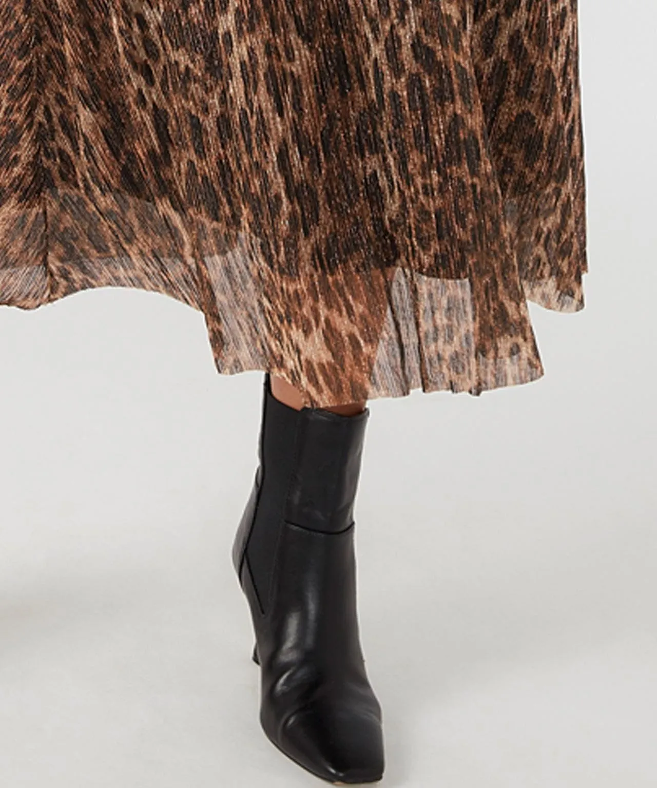 First Avenue Metallic Animal Print Skirt