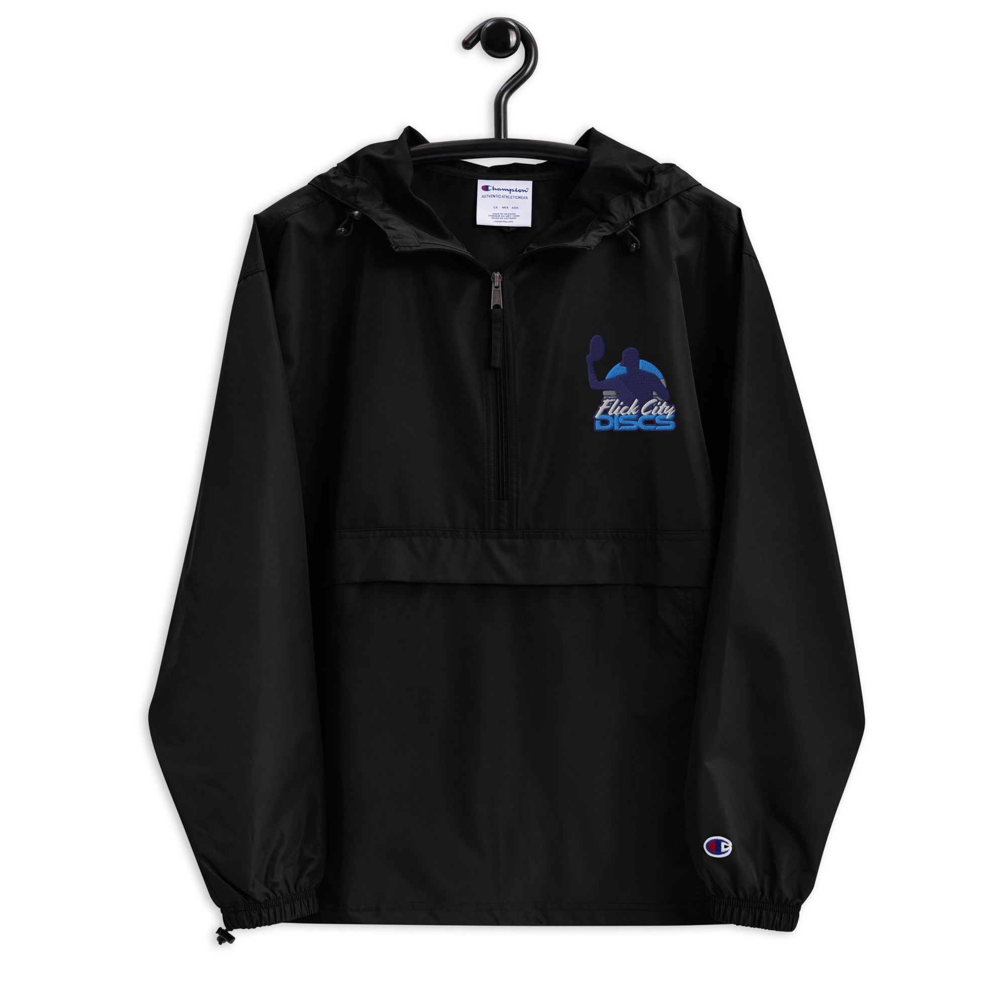 Flick City Discs Embroidered Champion Packable Jacket