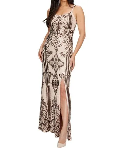 Frank Lyman Opluence Dress In Bronze