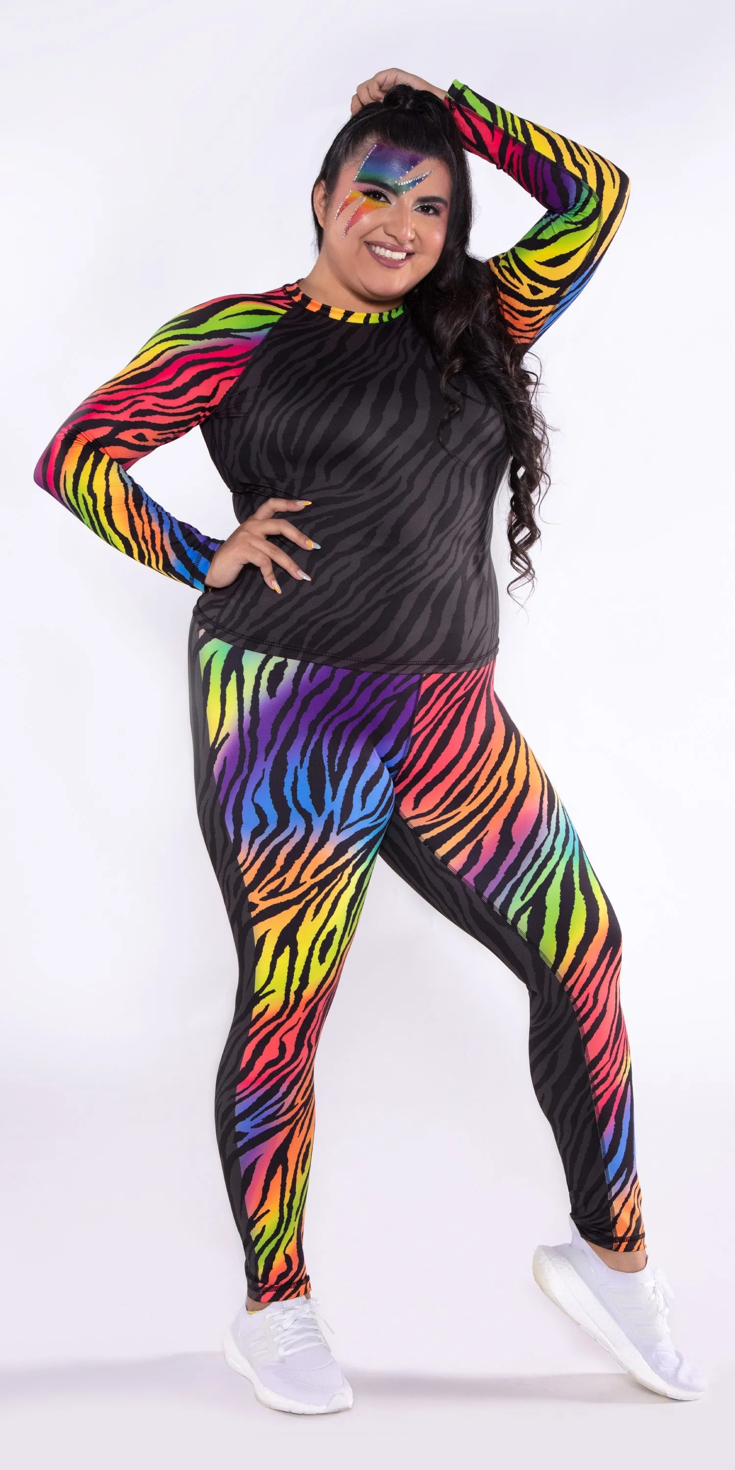 Glamrock Zebra - Long-Sleeve Rashguard [Final Sale]