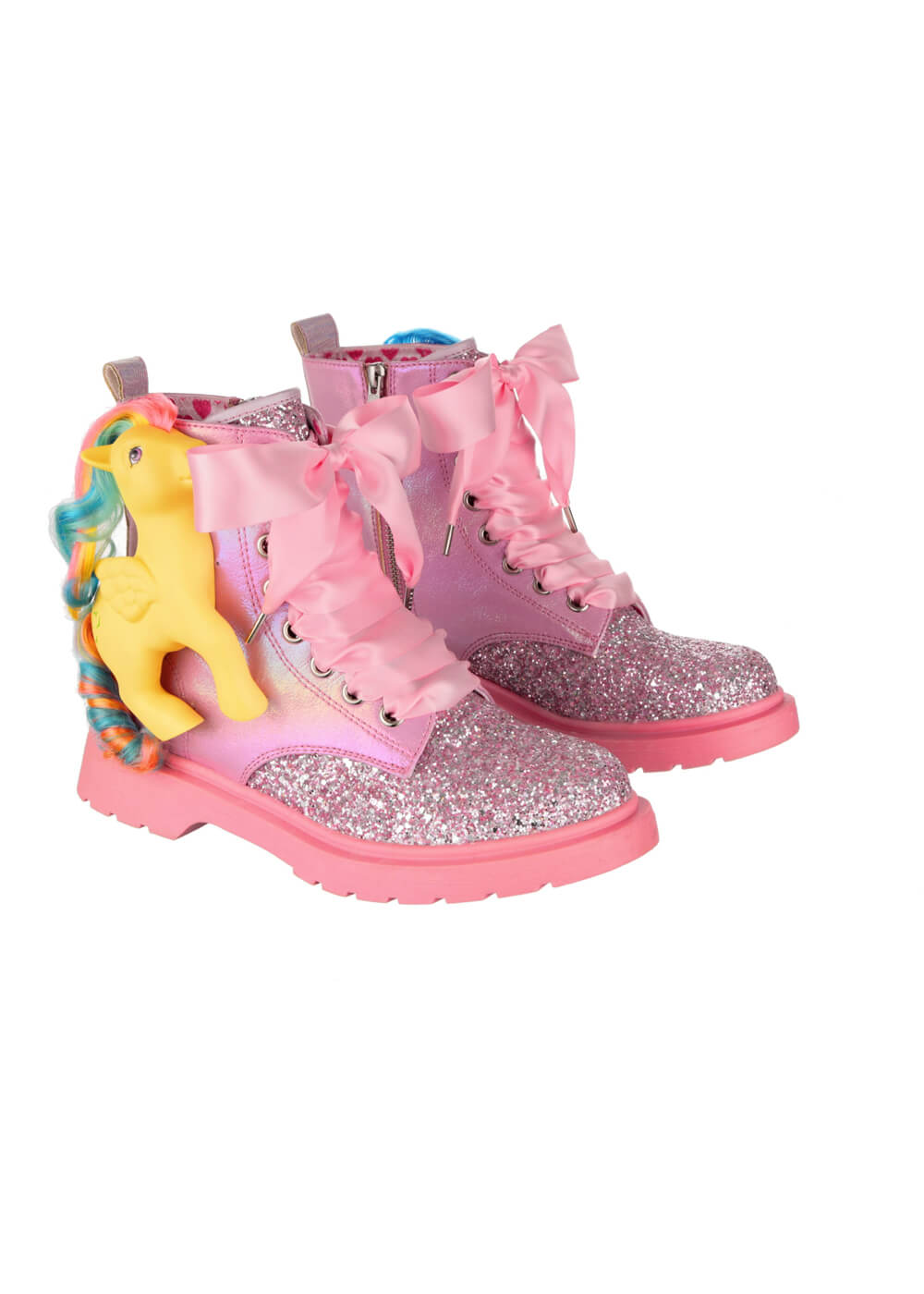 Irregular Choice x My Little Pony Friends Forever Lace-up Boots Pink