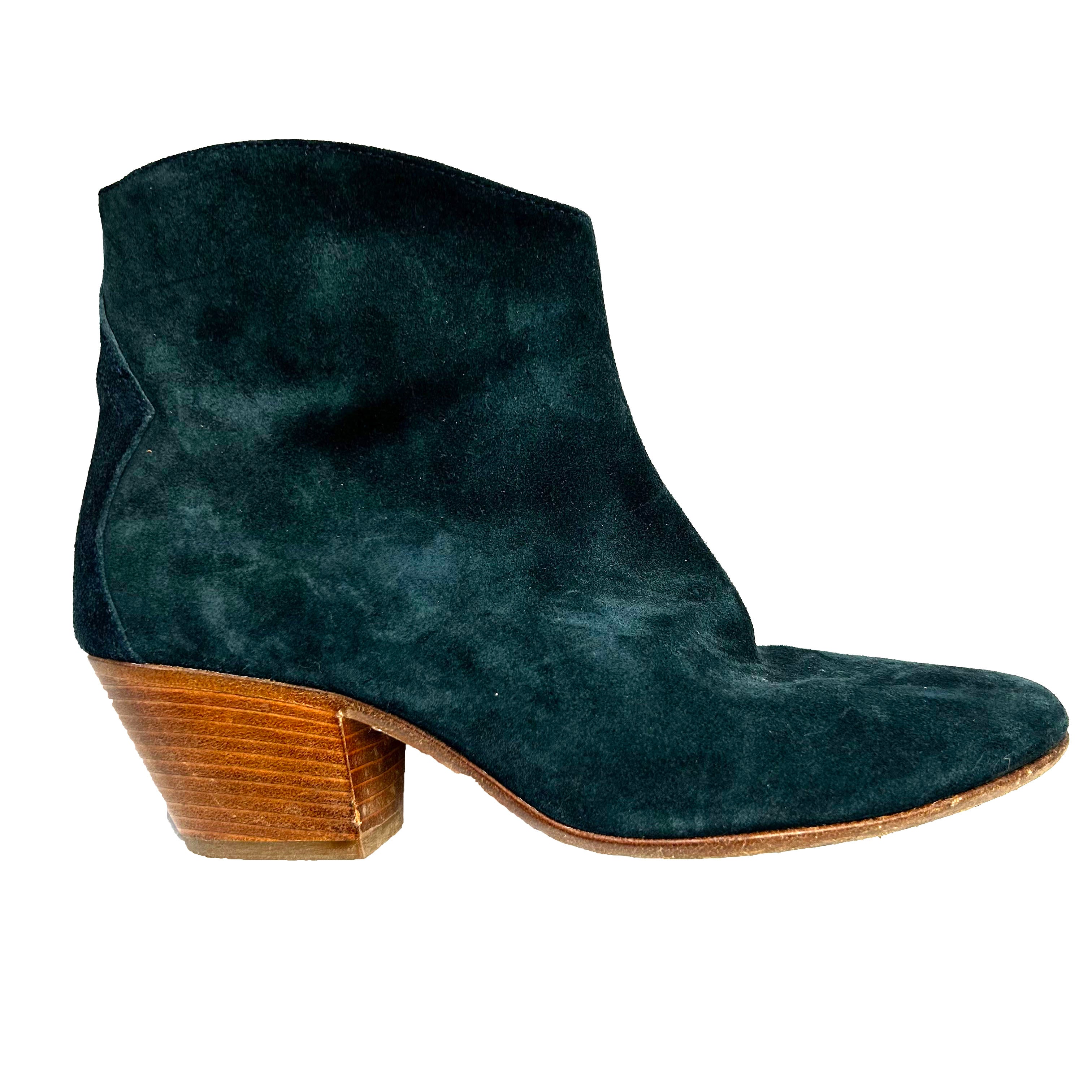 Isabel Marant Peacock Blue Suede Western Boots 37