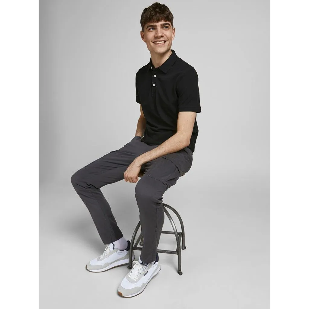 Jack & Jones Paulos Plain Polo Shirt Black