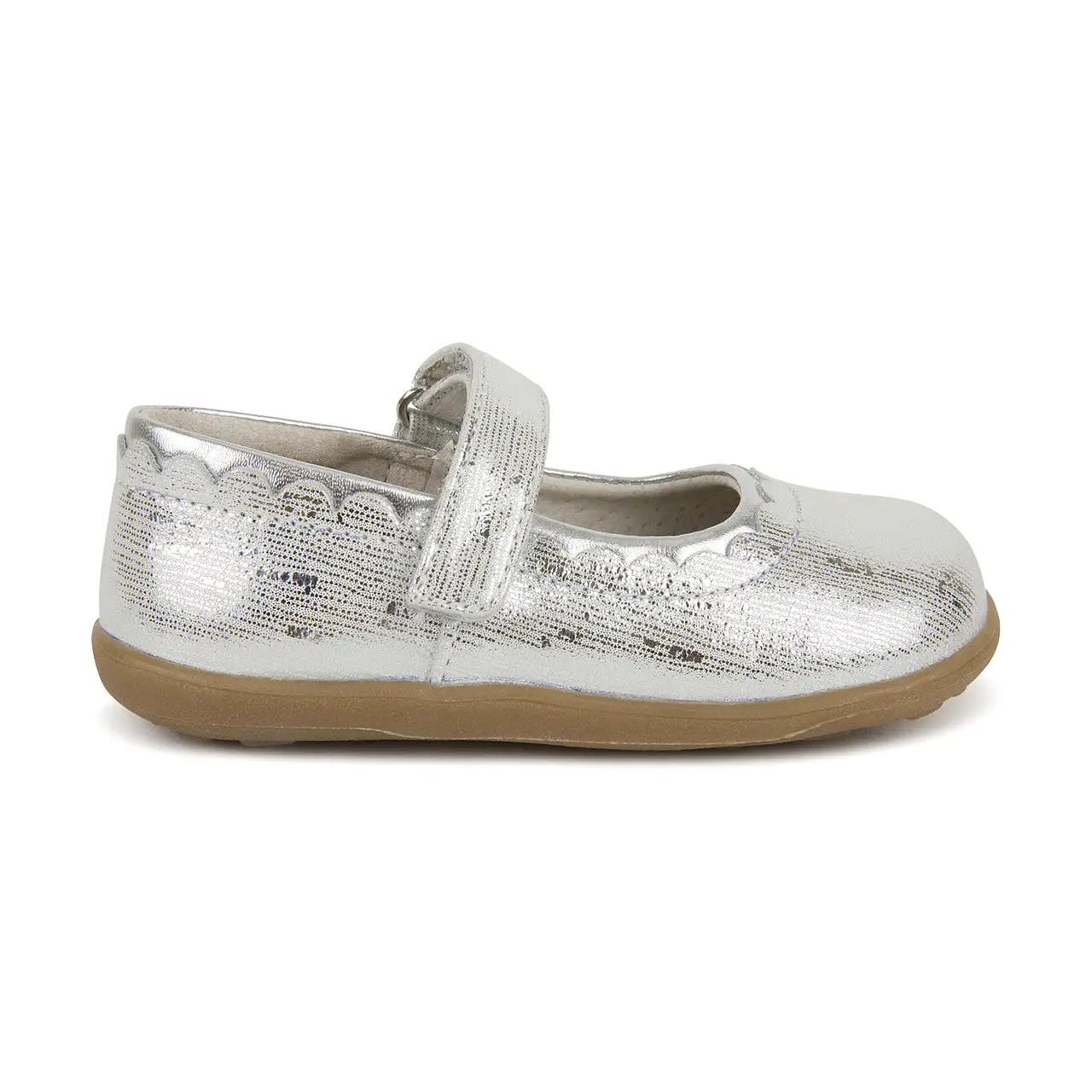 Jane II Kid's Mary Jane Dress Shoe - Silver Metallic