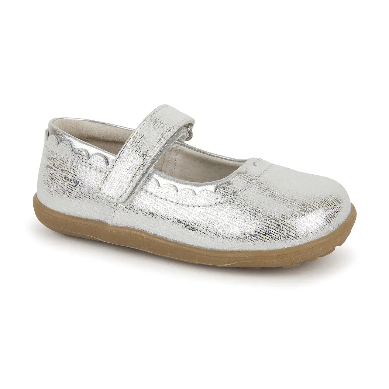 Jane II Kid's Mary Jane Dress Shoe - Silver Metallic