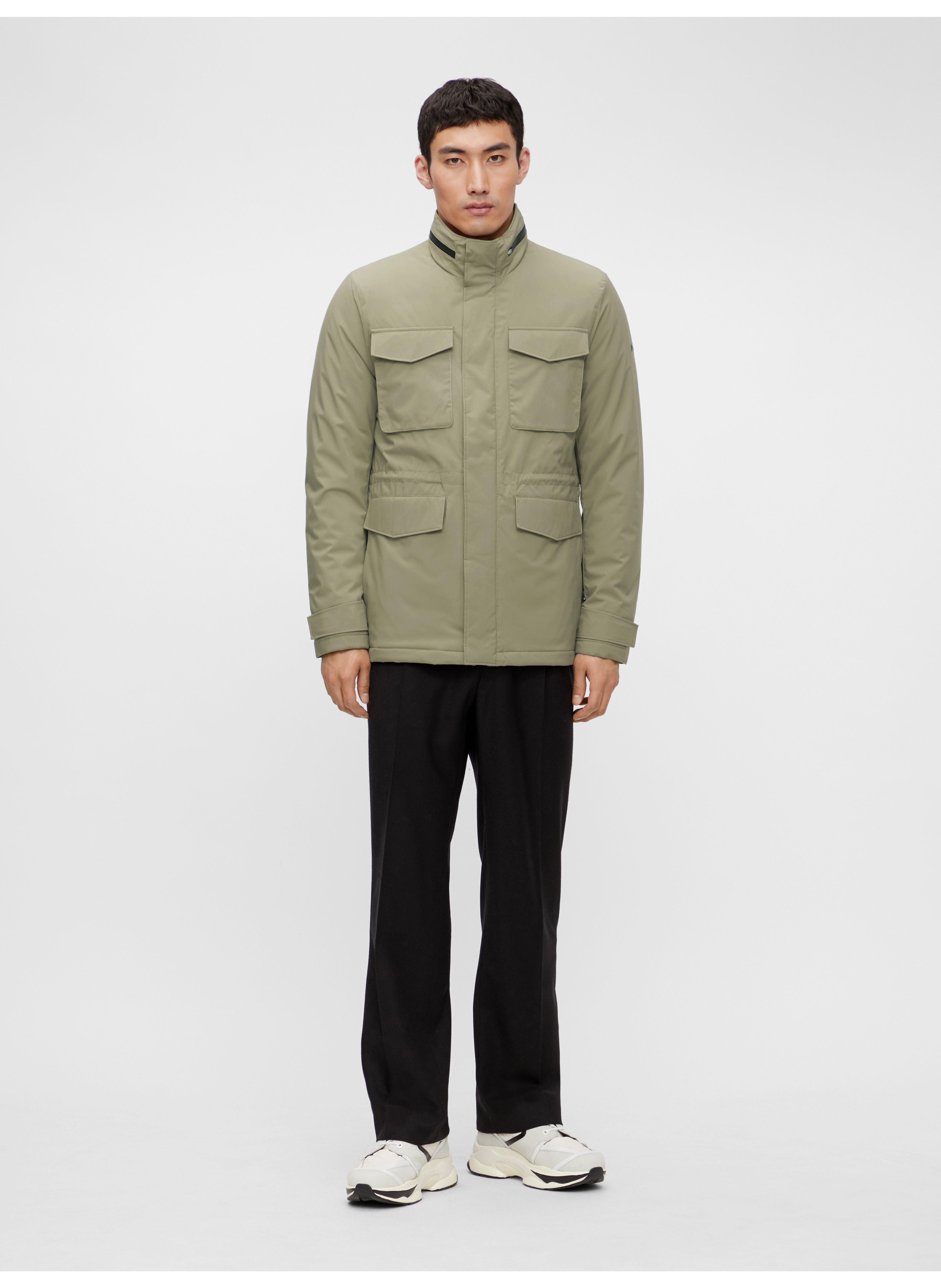 J.Lindeberg Mens Tracer Tech Jacket - ARMY GREEN