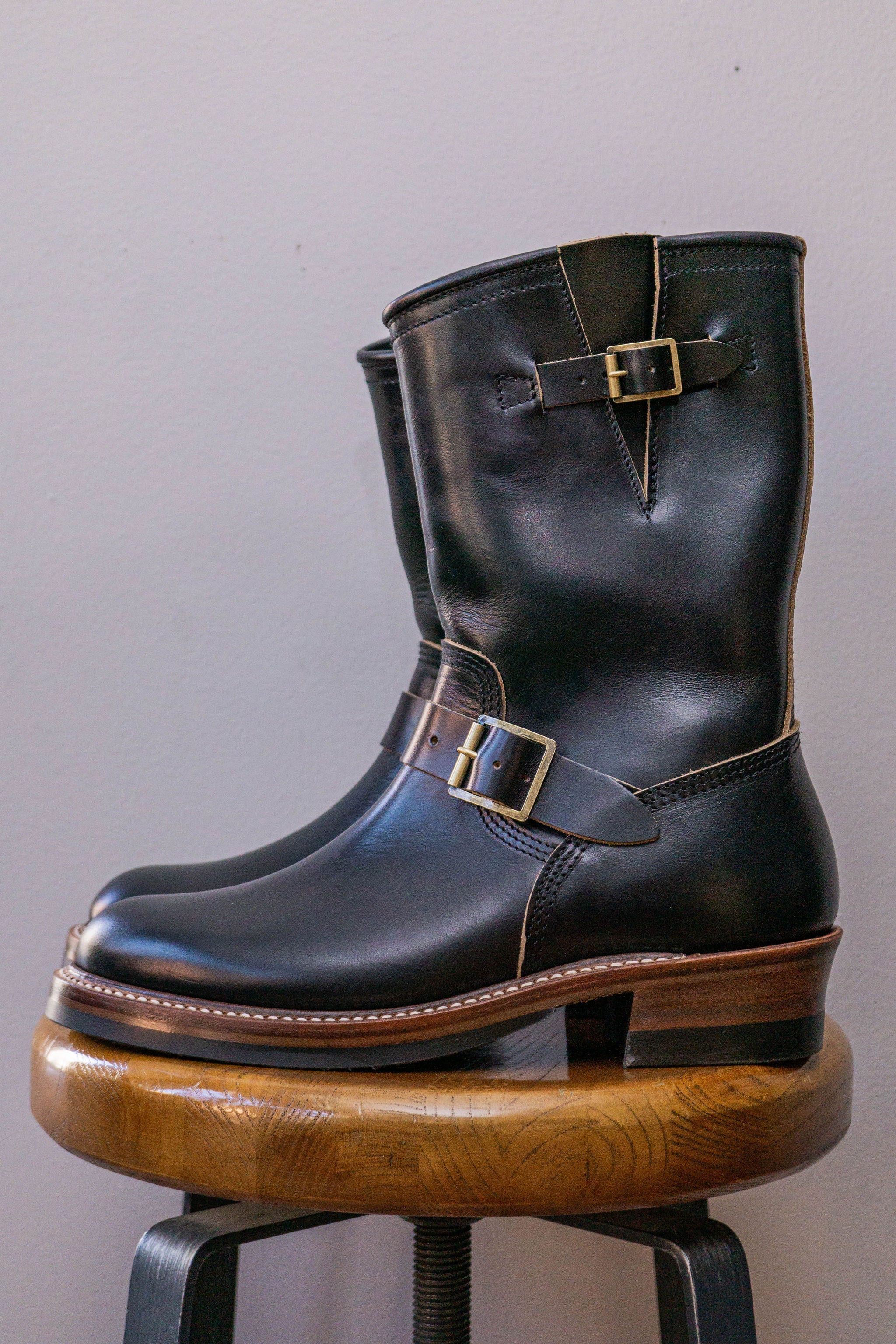 John Lofgren Wabash Engineer Boots - Horween CXL Black