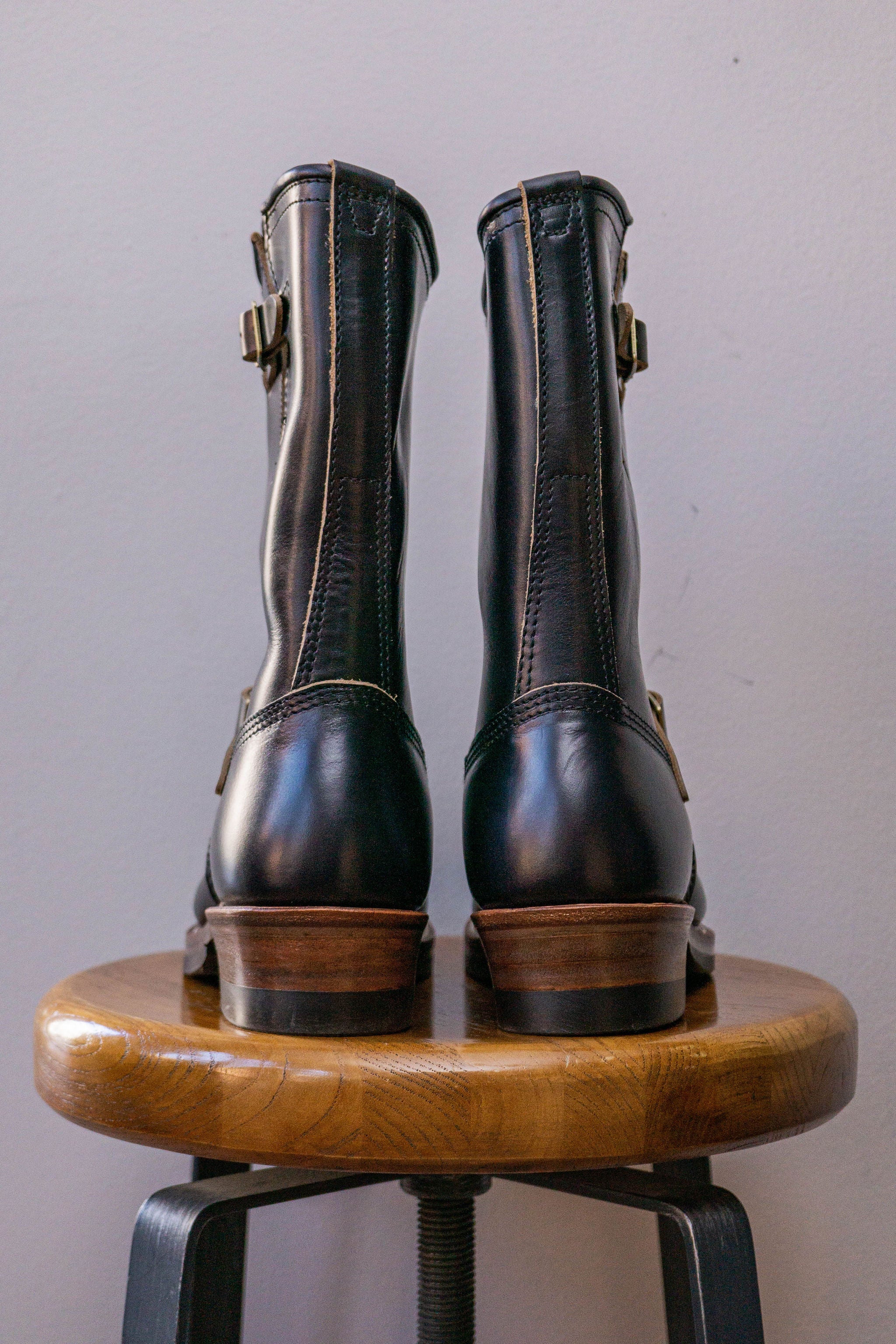 John Lofgren Wabash Engineer Boots - Horween CXL Black