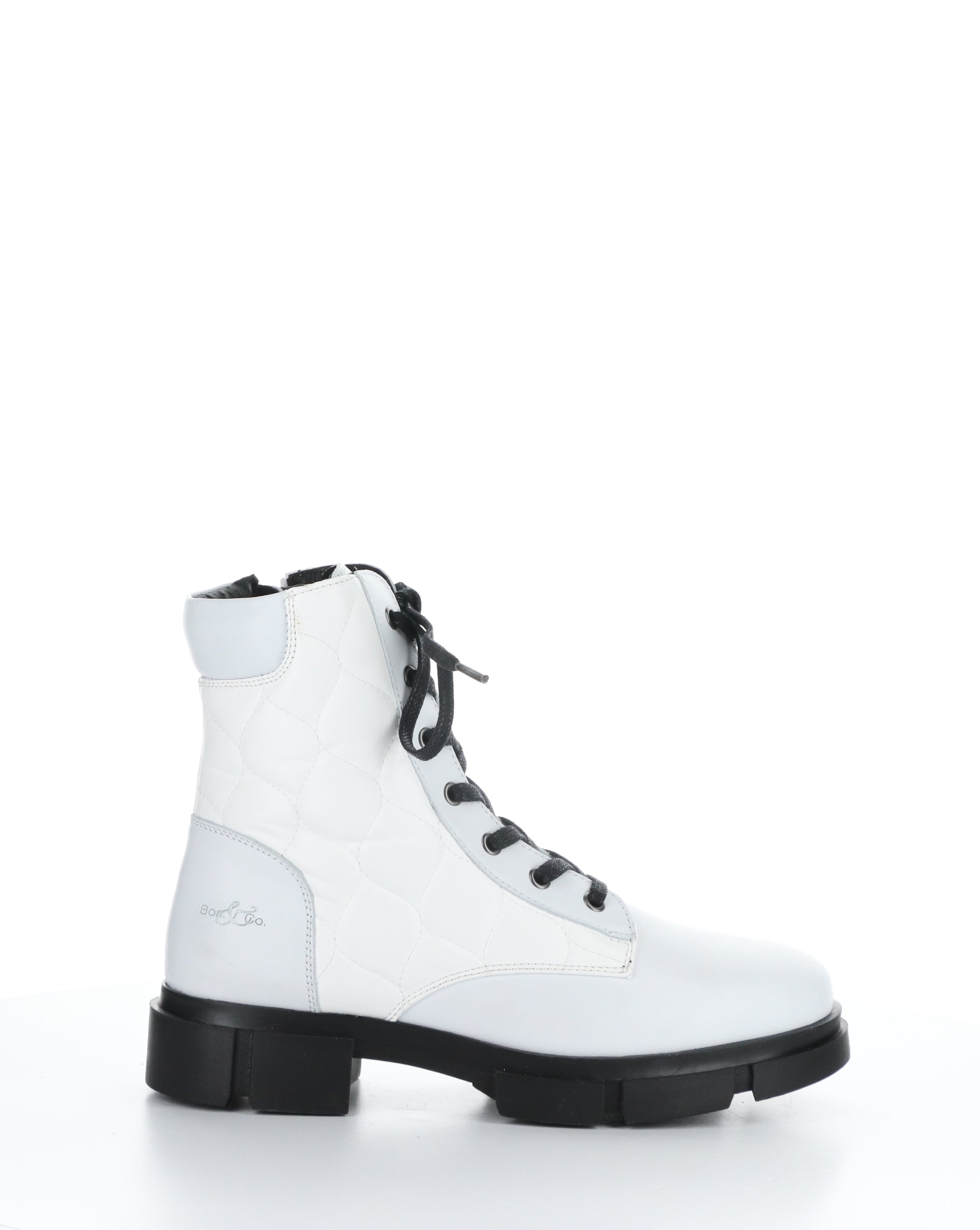 LIBEL WHITE Round Toe Boots