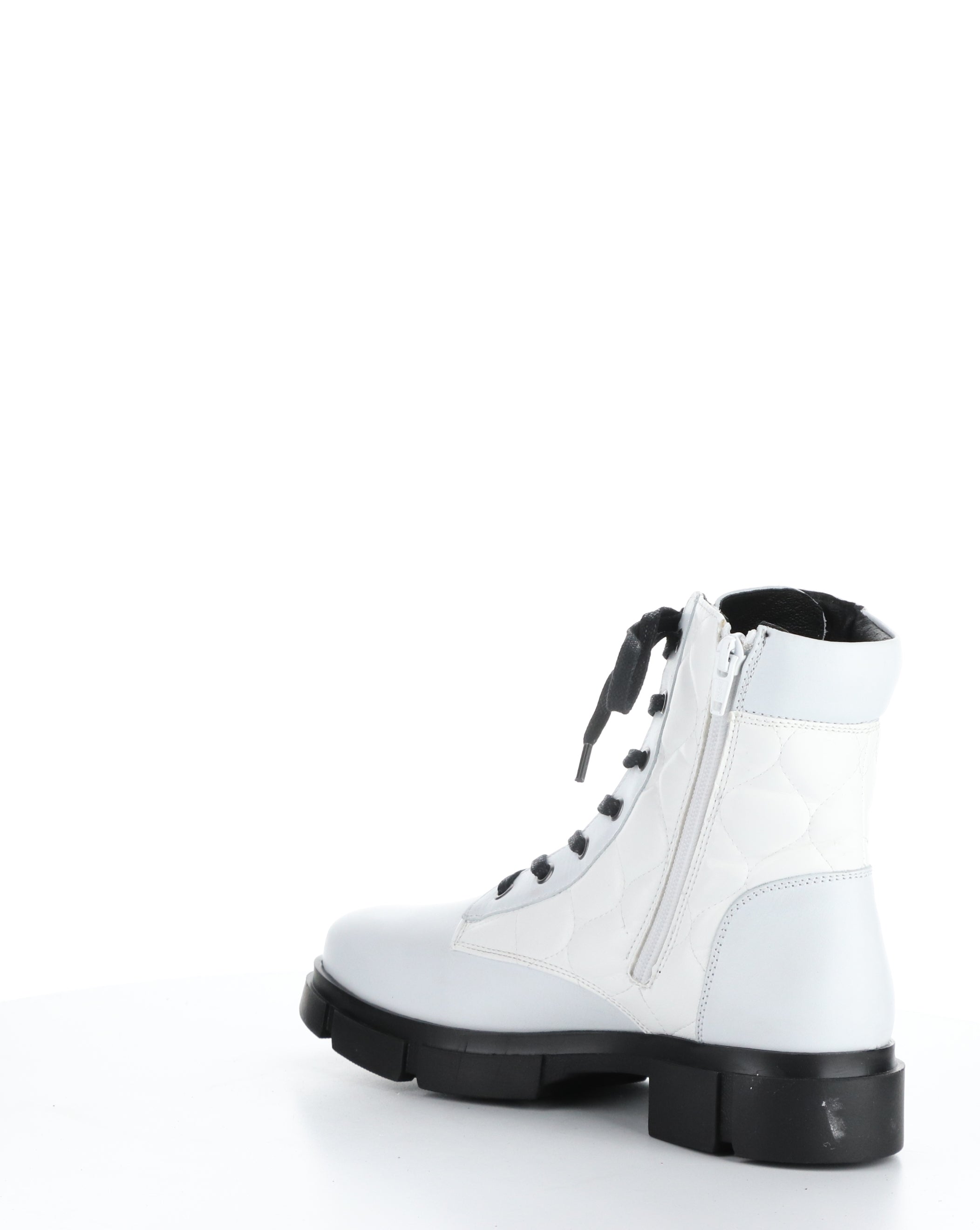 LIBEL WHITE Round Toe Boots