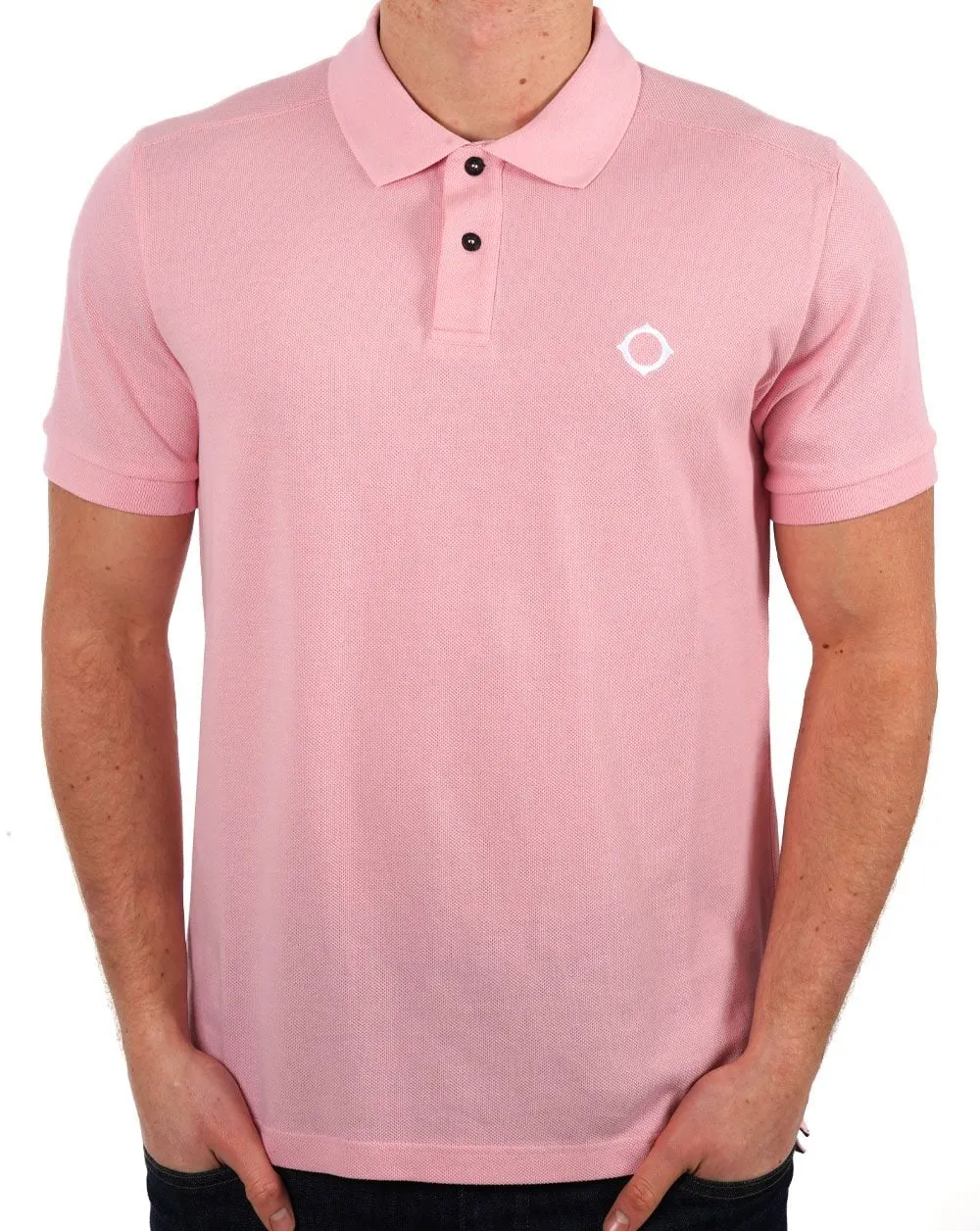 MA.STRUM Pique Polo Pink